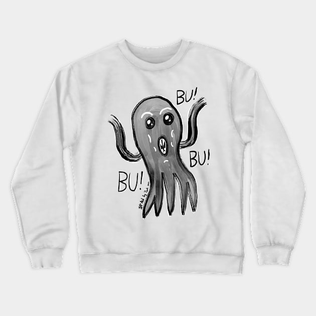 Scary cute ghost named Cuten Bububu! Crewneck Sweatshirt by Pragonette